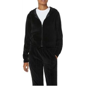 NEW Joe’s Jeans Nikki Velour Tuxedo Hoodie Zip Up Jacket Black Small (set avail)
